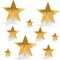 Edge Collections -Gold-Metallic 3-D Foil Star Centerpieces for Celebrations-1 set